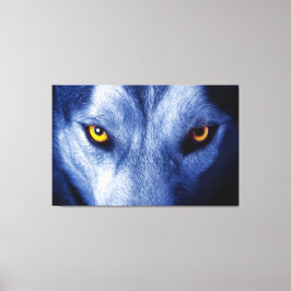 Blauer Wolf mit schönen Augen Leinwand Art