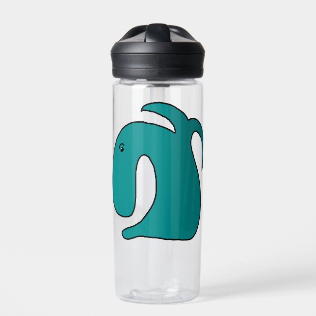 Blauer wunderlicher Fisch Trinkflasche (Vorderseite)