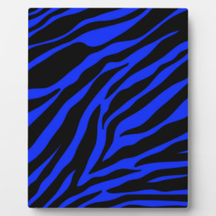 Blauer Zebra Fotoplatte
