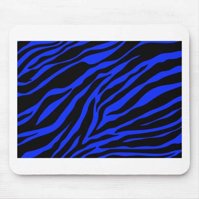 Blauer Zebra Mousepad (Vorne)