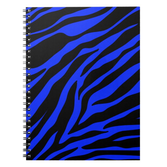 Blauer Zebra Notizblock (Vorderseite)