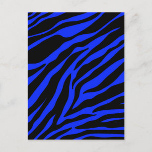 Blauer Zebra Postkarte
