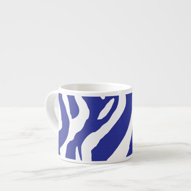 Blauer Zebra-Tasse Espressotasse (Vorderseite Links)