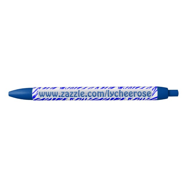 Blauer Zebradruck lycheerose Stift (Vorderseite)