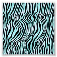 Blauer Zebrahaut Türkis