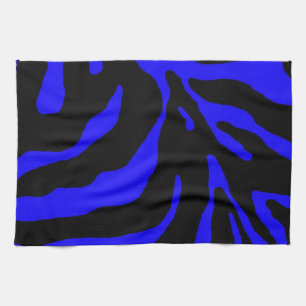 Blauer Zebrastreifen Handtuch