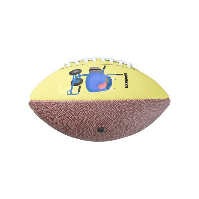 Blauer Zementmischer Cartoon Football (Gedreht 270)