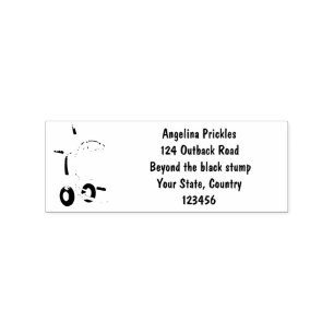 Blauer Zementmischer Cartoon Gummistempel