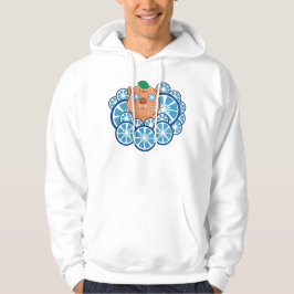 Blauer Zen-Kapybara-Spa-Tag mit Verband Hoodie