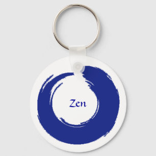 Blauer Zen-Schlüsselanhänger Schlüsselanhänger