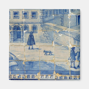 Blauer Ziegelstein Magnet