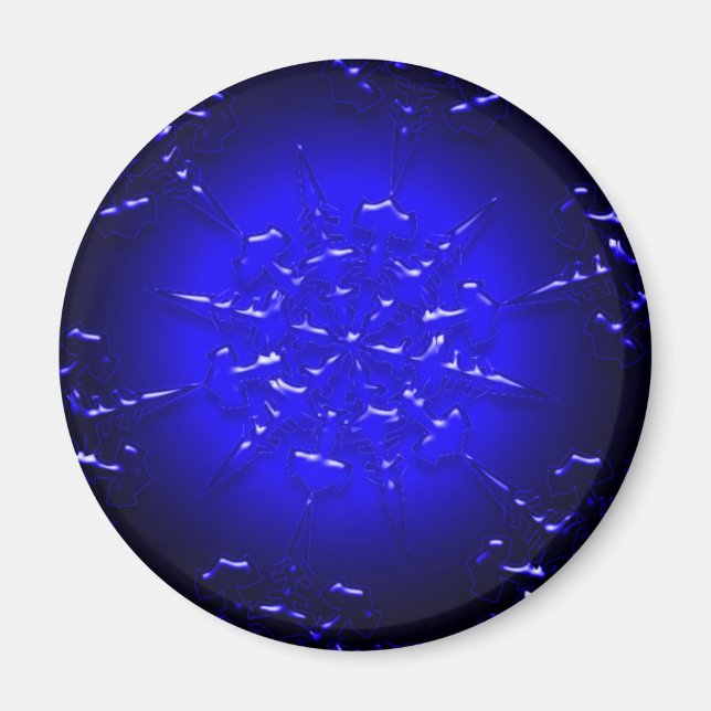 Blauer Ziermagnet Magnet (Vorne)