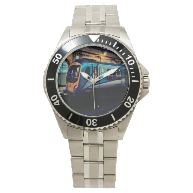 Blauer Zug Armbanduhr (Vorderseite)