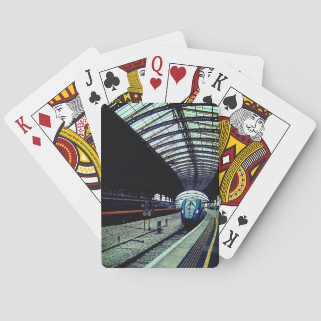Blauer Zug Spielkarten (Rückseite)