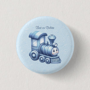 Blauer Zugknopf Button