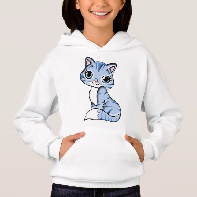 Blauer Zwergfisch Hoodie (Vorderseite)