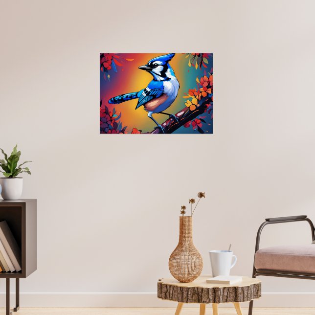 Blauerhäher Poster (Wohnzimmer 3)