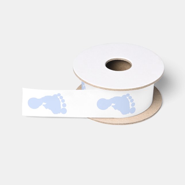 Blaues Abdruck-Satin-Band Satinband (Spule)