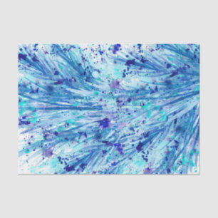 Blaues abstraktes Aquarellpapier Seidenpapier