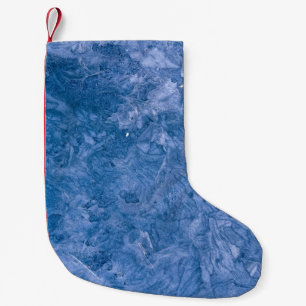 Blaues abstraktes Bild Kleiner Weihnachtsstrumpf
