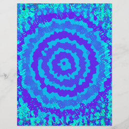 Blaues abstraktes Blumen-Scrapbook-Papier 2-seitig