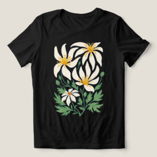 Blaues abstraktes Blumen-T-Shirt für Damen Blue Ra Tri-Blend Shirt