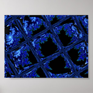 Blaues abstraktes Design Poster