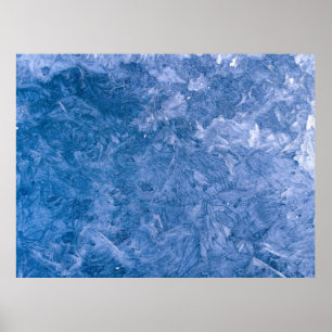 Blaues abstraktes Gemälde Poster