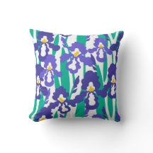 Blaues Abstraktes Iris-Blumenmuster