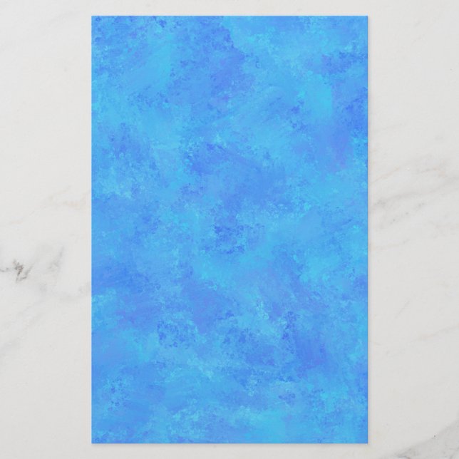 Blaues Abstraktes Muster Briefpapier (Vorderseite)
