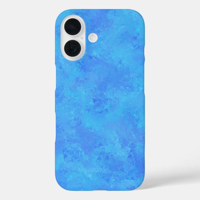 Blaues Abstraktes Muster iPhone 16 Hülle (Rückseite)