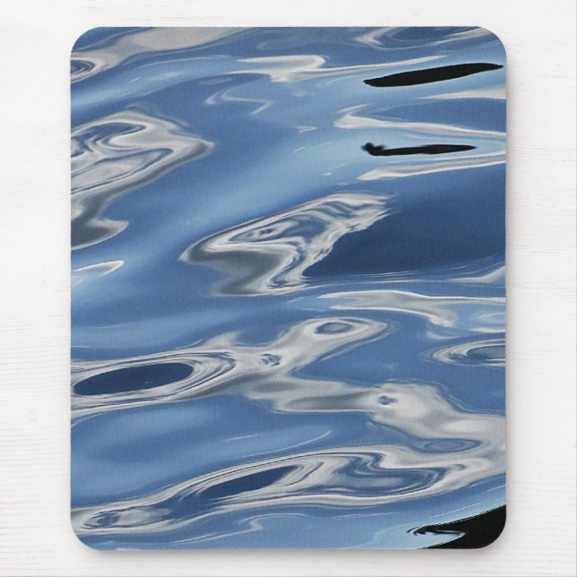 Blaues abstraktes Muster Mousepad (Vorne)
