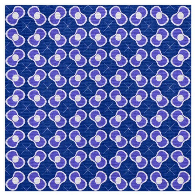 Blaues Abstraktes Muster Stoff (Muster)