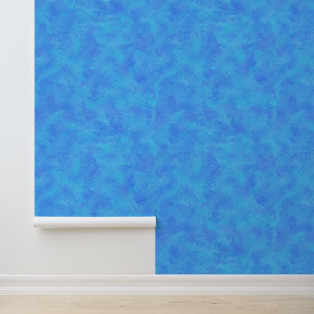 Blaues Abstraktes Muster Tapete (Anwendung)