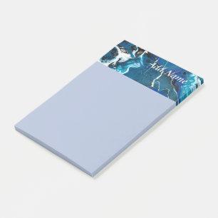 Blaues Abstraktes Personalisiertes Post It Anmerku Post-it Klebezettel
