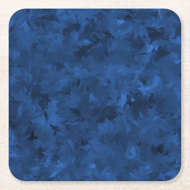 Blaues abstraktes rechteckiger pappuntersetzer (Vorderseite)