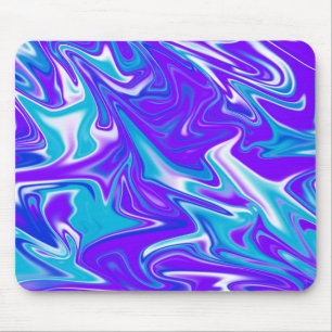 Blaues Abstraktes Silky Sky Muster, Mousepad