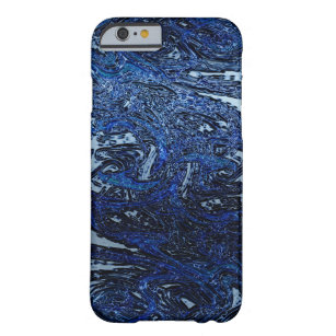 Blaues abstraktes Wellen-Spritzen-coole städtische Barely There iPhone 6 Hülle