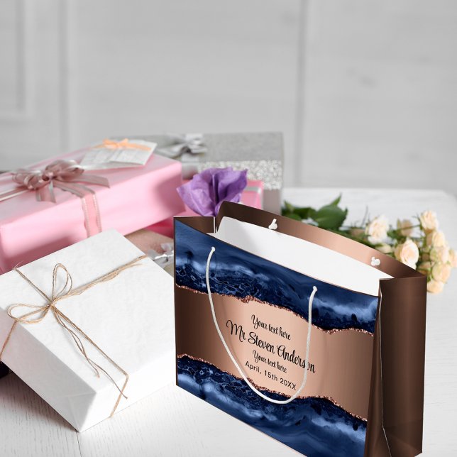 Blaues Agerkupfer Große Geschenktüte (Von Creator hochgeladen)