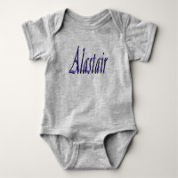 Blaues Alastair Namenslogo,