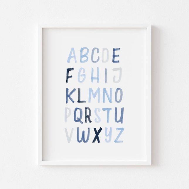Blaues Alphabet-Poster Poster (Von Creator hochgeladen)