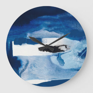 Blaues Amore II Große Wanduhr