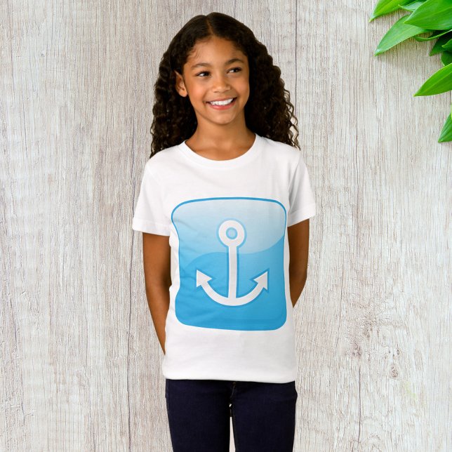 Blaues Ankersymbol - Modern Maritime T-Shirt (Von Creator hochgeladen)