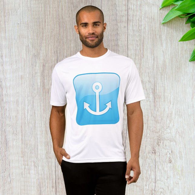 Blaues Ankersymbol - Modern Maritime T-Shirt (Von Creator hochgeladen)