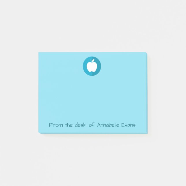 Blaues Apple Post-it Klebezettel (Vorderseite)
