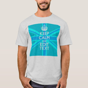 Blaues Aqua behalten Ruhe und Ihren T-Shirt
