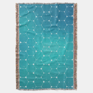 Blaues aquamarines DNA-Muster Decke