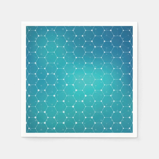 Blaues Aquamarines DNA-Muster Serviette (Vorderseite)