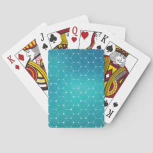 Blaues Aquamarines DNA-Muster Spielkarten
