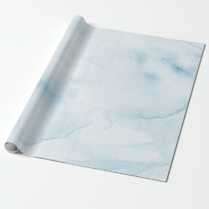 Blaues Aquarell Rustikales Pastellpapier Geschenkpapier